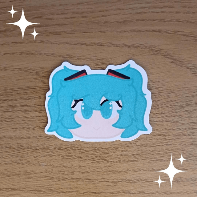 Hatsune Miku Chibi Head Sticker