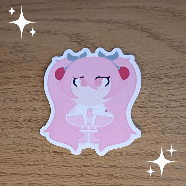 Sakura Miku Chibi Sits Stickers