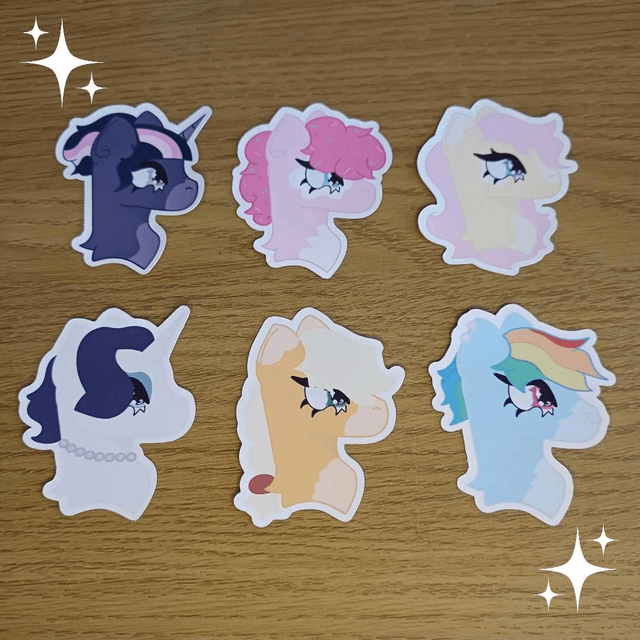 ♡Final Stock♡My Little Pony(MLP) Redesign Headshot Stickers