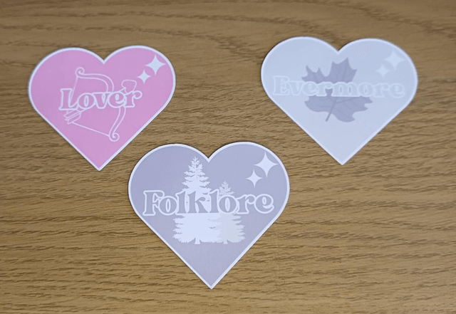 Taylor Swift Album Heart Stickers