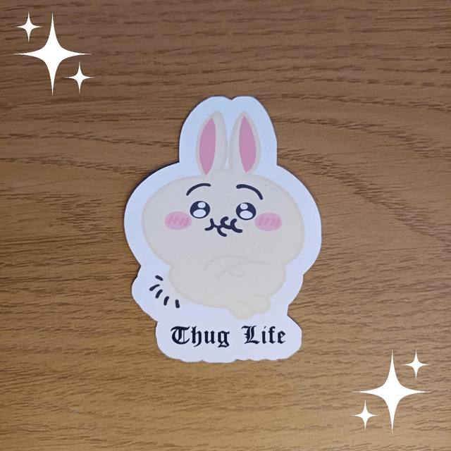 ♡Final Stock♡Chiikawa Usagi Thug Life Sticker