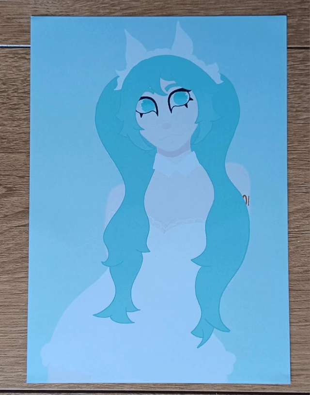 Bunny Hatsune Miku A5 Art Print