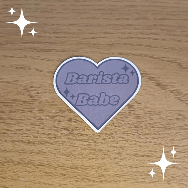 Barista Babe Heart Sticker