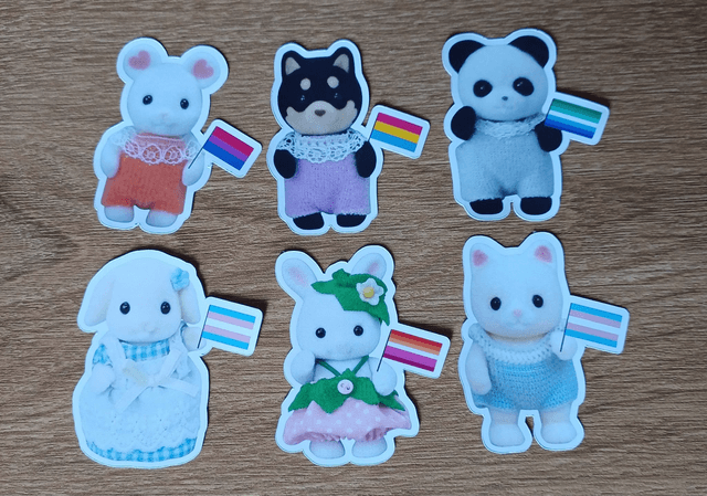 Calico Critters Pride Flag Stickers