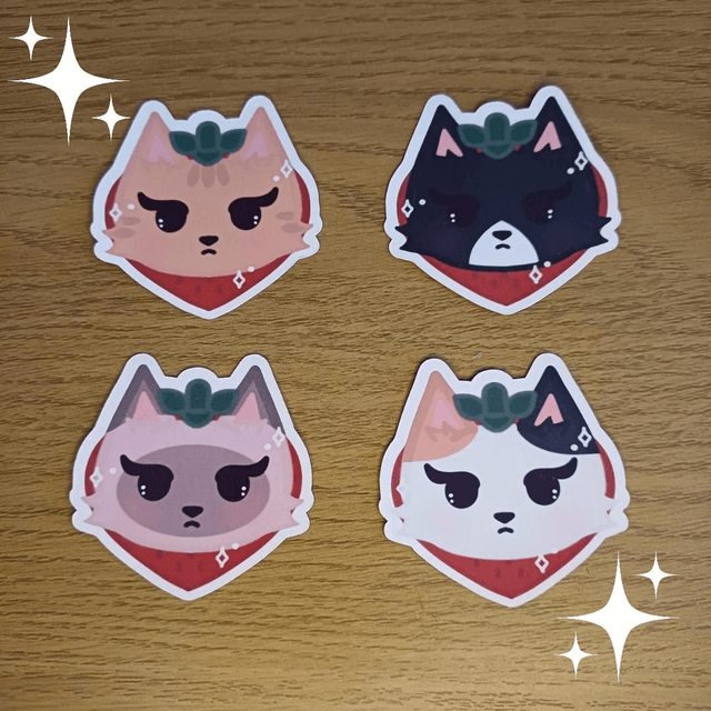 Strawberry Cat Stickers