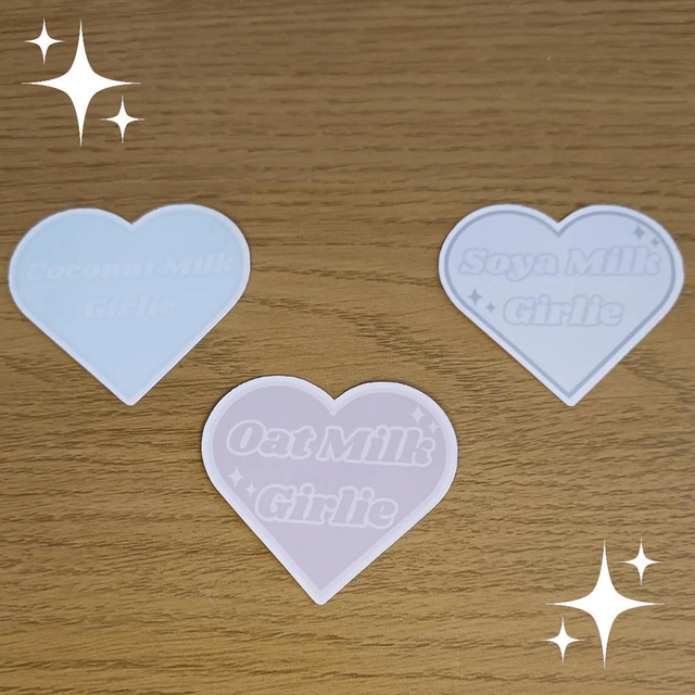 ♡Final Stock♡Alternative Milk Girlie Heart Stickers