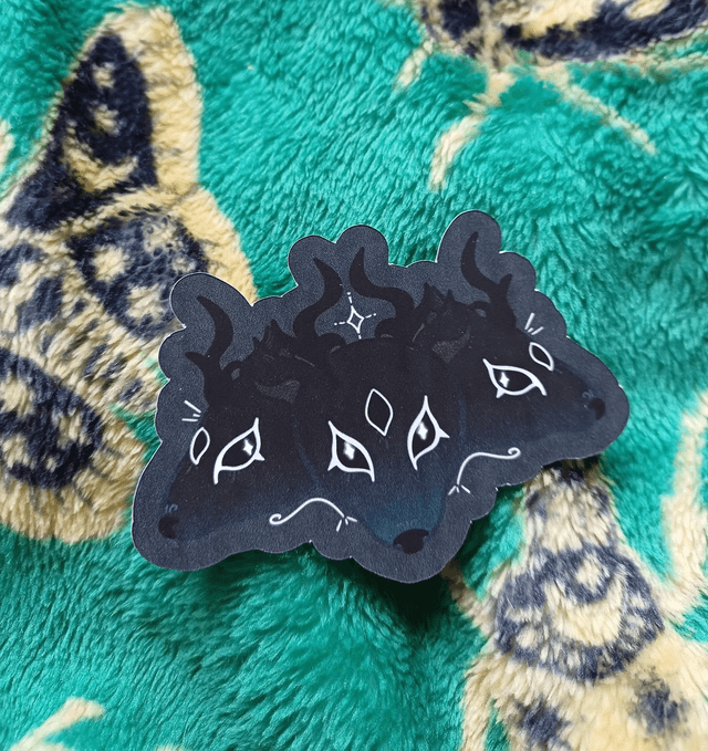 Three-Headed Celestial Deer Sticker