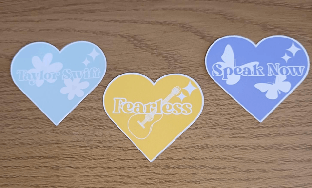 Taylor Swift Album Heart Stickers