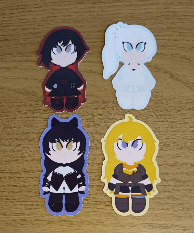 RWBY Volume 1 Chibi Stickers