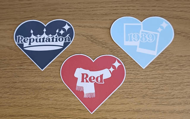 Taylor Swift Album Heart Stickers