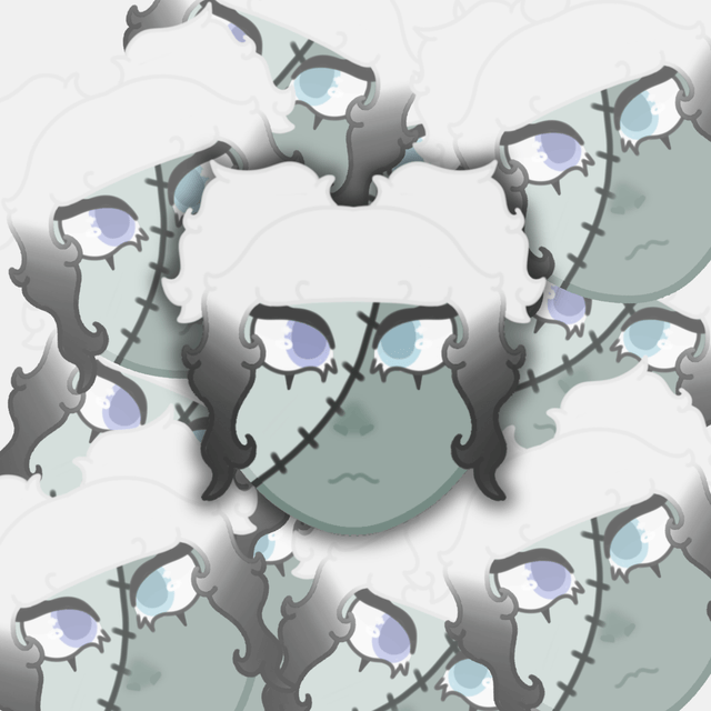 Zombie Girl Monster Sticker