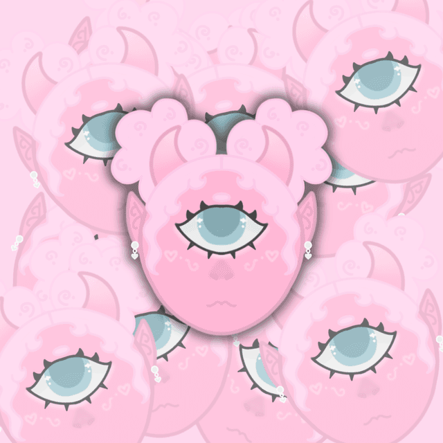 Cyclops Girl Monster Sticker
