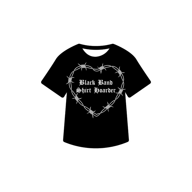 ♡Final Stock♡Black Band Shirt Hoarder Sticker