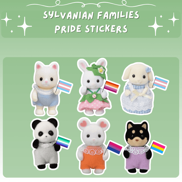 Calico Critters Pride Flag Stickers