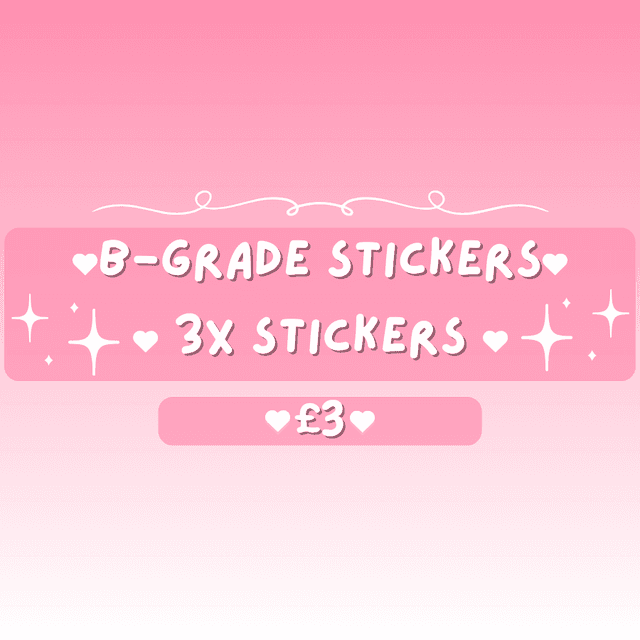 B-Grade Sticker Packs(Oopsie Cut/Print Stickers)