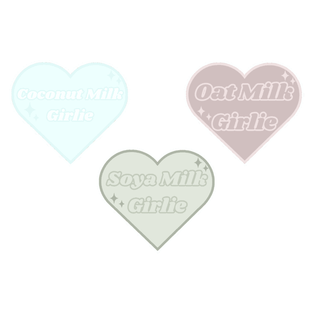 ♡Final Stock♡Alternative Milk Girlie Heart Stickers