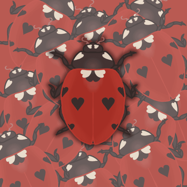 Lovebird Ladybird Sticker