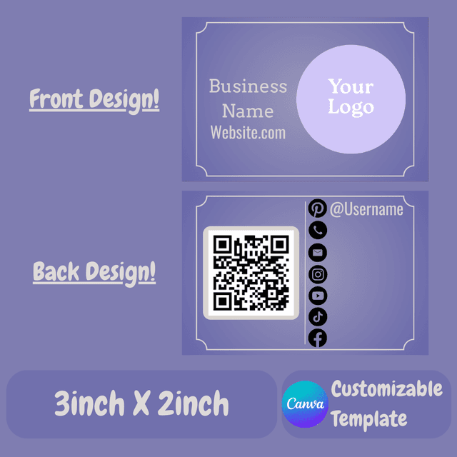 Regal Purple Business Card Template
